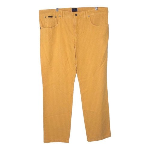 Pre-owned Trussardi Trousers In Yellow