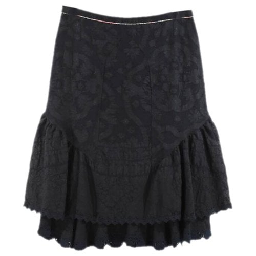Pre-owned Kenzo Lace Mid-length Dress In Black
