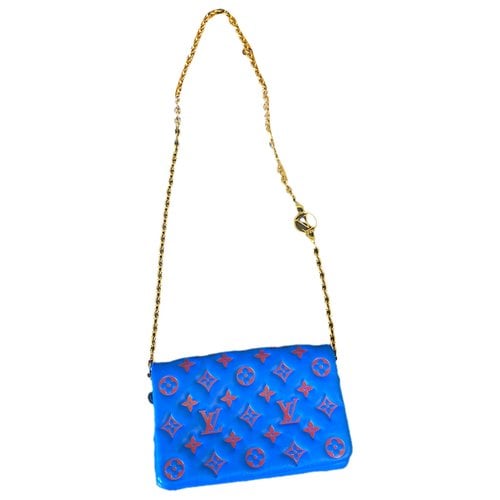 Pre-owned Louis Vuitton Leather Clutch Bag In Blue