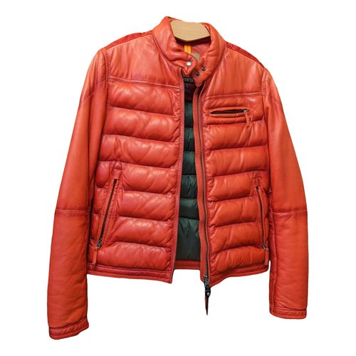 Pre-owned Parajumpers Leather Jacket In Red