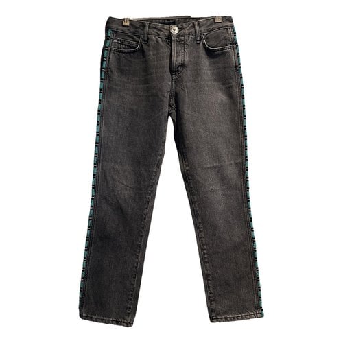 Pre-owned Alanui Slim Jeans In Anthracite