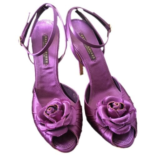 Pre-owned Ralph Lauren Cloth Heels In Purple