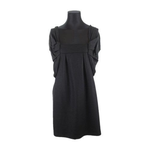 Pre-owned Vanessa Bruno Wool Mini Dress In Black