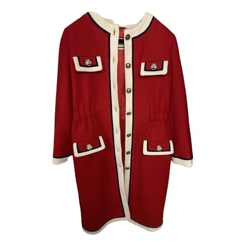 Pre-owned Gucci Wool Coat In Red