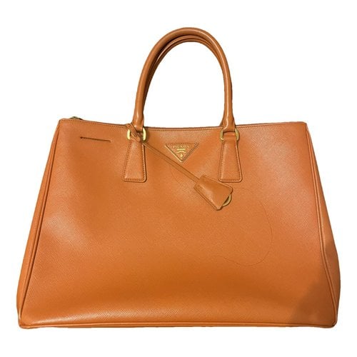 Pre-owned Prada Leather 24h Bag In Orange