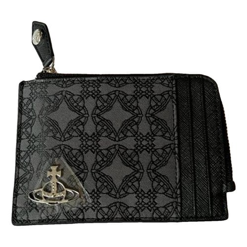 Pre-owned Vivienne Westwood Vegan Leather Wallet In Black