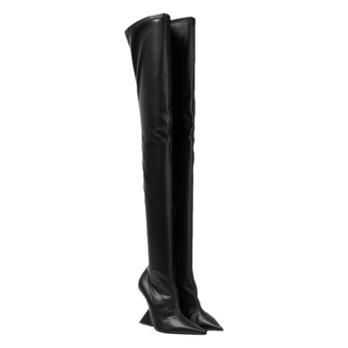 Pre-owned Attico Leather Boots In Black