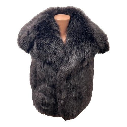 Pre-owned Dsquared2 Faux Fur Jacket In Brown