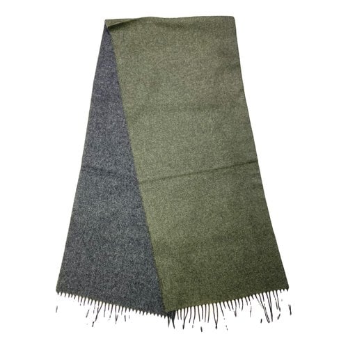 Pre-owned Superfine Cashmere Scarf & Pocket Square In Grey