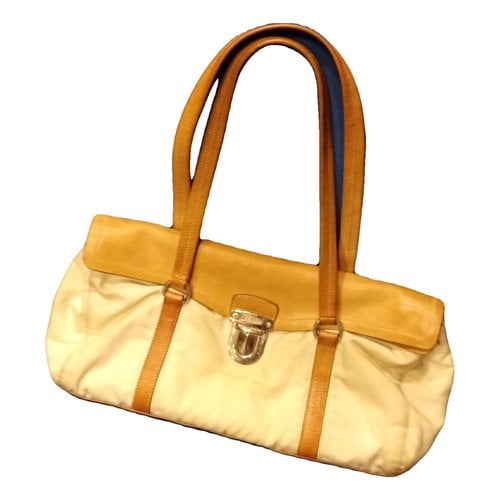 Pre-owned Prada Leather Handbag In Beige