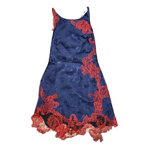 Pre-owned Angel Chen Mini Dress In Navy