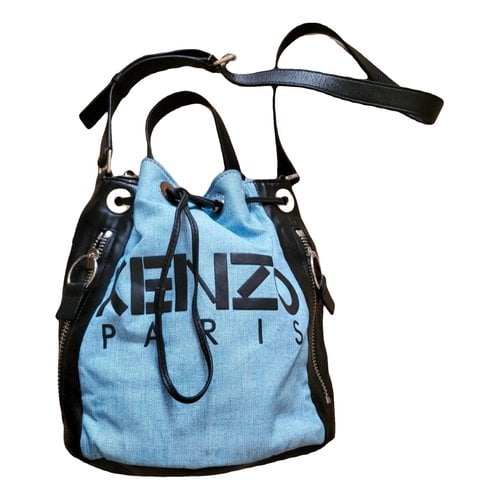 Pre-owned Kenzo Cloth Handbag In Blue