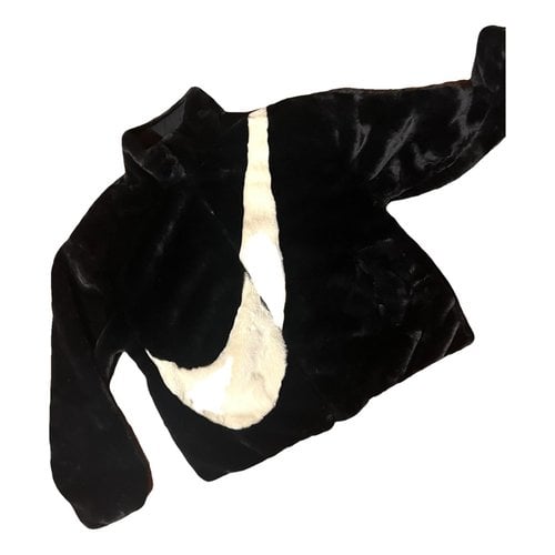 Pre-owned Nike Faux Fur Coat In Black