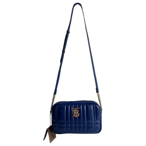 Pre-owned Burberry Lola Leather Crossbody Bag In Blue