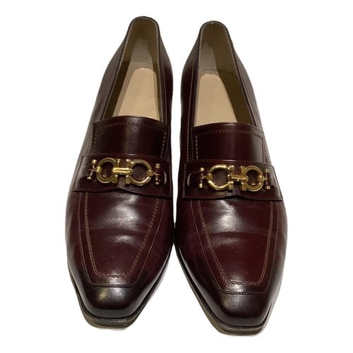 Pre-owned Ferragamo Leather Heels In Brown