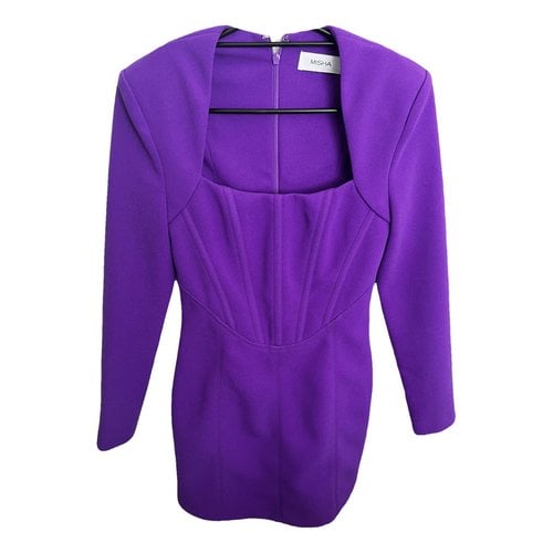 Pre-owned Misha Collection Mini Dress In Purple