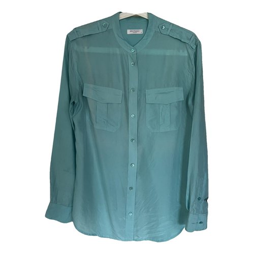 Pre-owned Equipment Silk Shirt In Turquoise