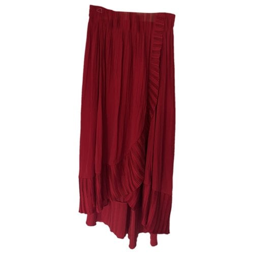 Pre-owned Maje Maxi Skirt In Red