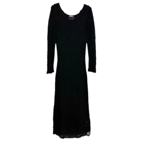 Pre-owned Maison Margiela Silk Dress In Black