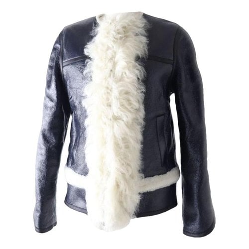 Pre-owned Louis Vuitton Shearling Jacket In Navy