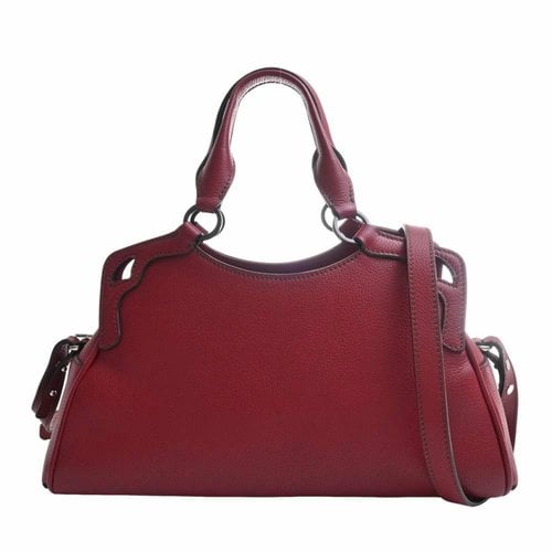 Pre-owned Cartier Marcello Leather Handbag In Red