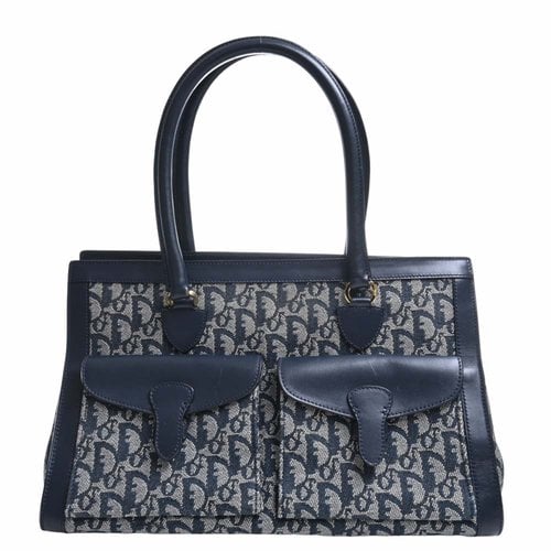 Pre-owned Dior Cloth Tote In Navy
