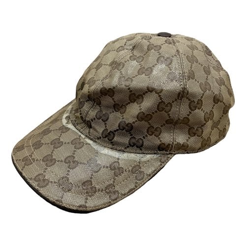 Pre-owned Gucci Patent Leather Hat In Brown
