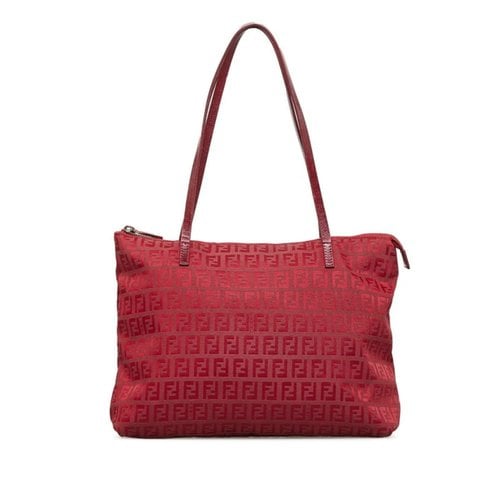 Pre-owned Fendi Ff Cloth Handbag In Red