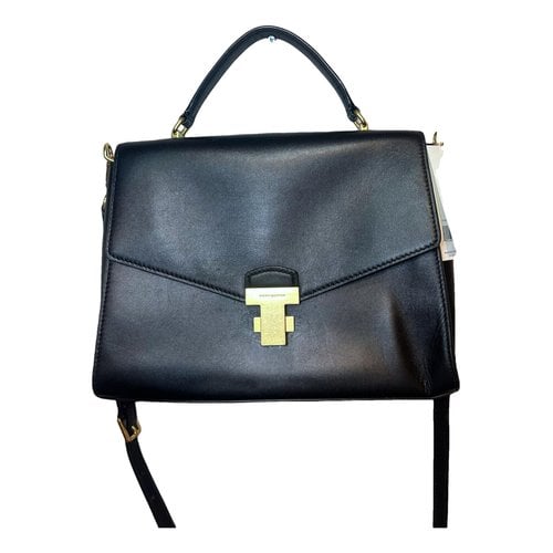 Pre-owned Tory Burch Leather Satchel In Black