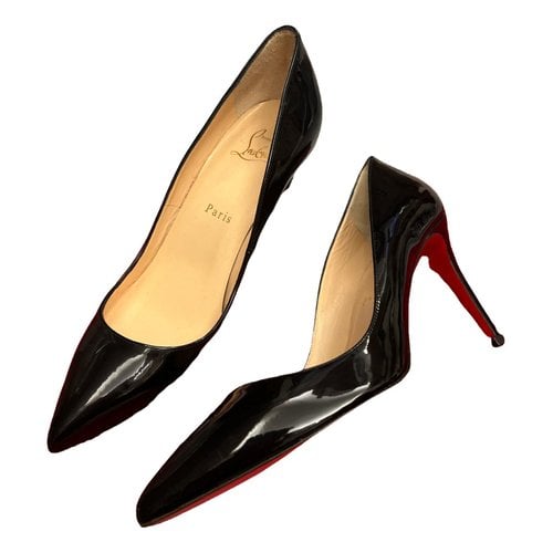Pre-owned Christian Louboutin Pigalle Patent Leather Heels In Black