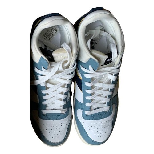 Pre-owned Diadora Leather High Trainers In White