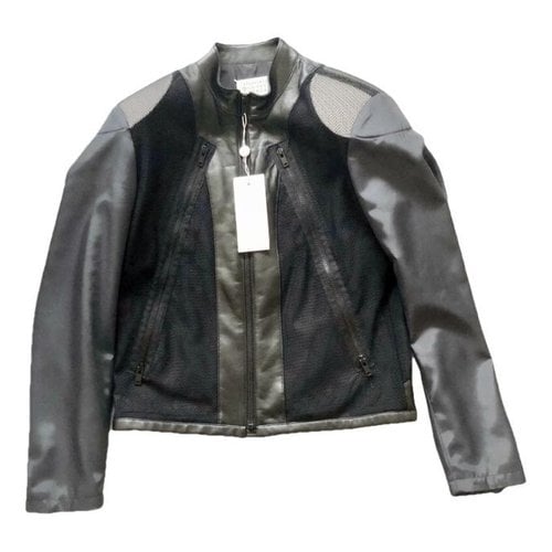 Pre-owned Maison Margiela Leather Jacket In Blue