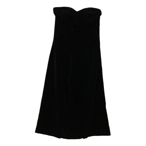 Pre-owned Dior Velvet Mini Dress In Black