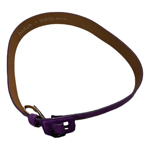 Pre-owned Ba&sh Leather Belt In Purple
