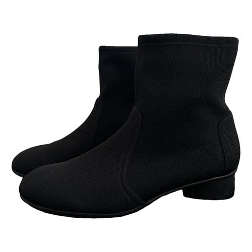 Pre-owned Stuart Weitzman Cloth Boots In Black
