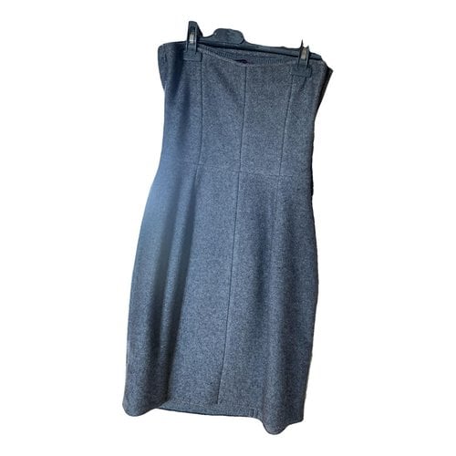 Pre-owned Stella Mccartney Wool Mini Dress In Grey