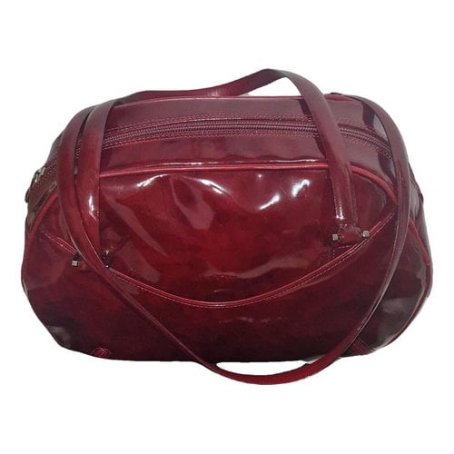 Pre-owned Byblos Leather Handbag In Burgundy