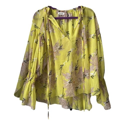 Pre-owned Zadig & Voltaire Silk Blouse In Yellow
