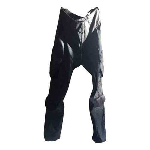 Pre-owned Masnada Trousers In Black