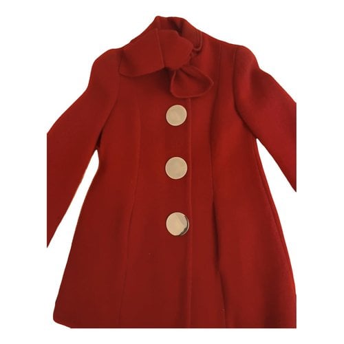 Pre-owned Moschino Cheap And Chic Wool Coat In Red