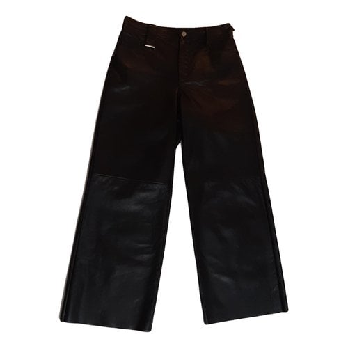 Pre-owned Drome Leather Large Pants In Black