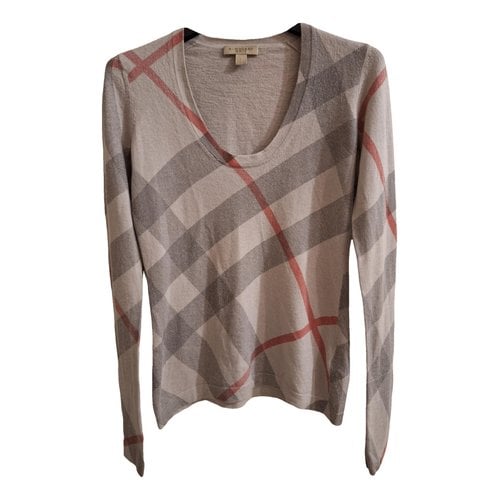 Pre-owned Burberry Cashmere Jumper In Beige