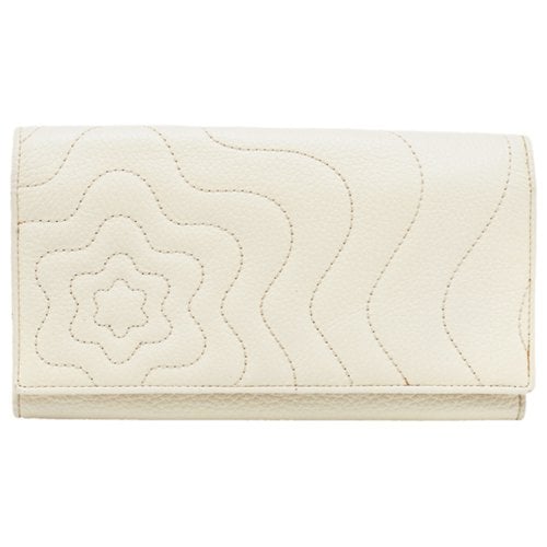 Pre-owned Montblanc Leather Wallet In White