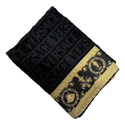 Pre-owned Versace Scarf & Pocket Square In Black