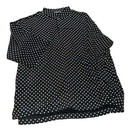 Pre-owned Dolce & Gabbana Silk Polo Shirt In Black