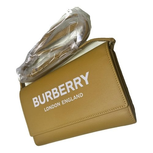 Pre-owned Burberry Leather Crossbody Bag In Yellow
