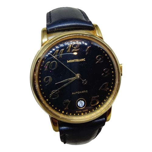 Pre-owned Montblanc Meisterstuck Watch In Gold
