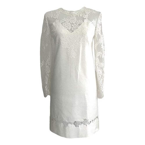 Pre-owned Ermanno Scervino Mini Dress In White
