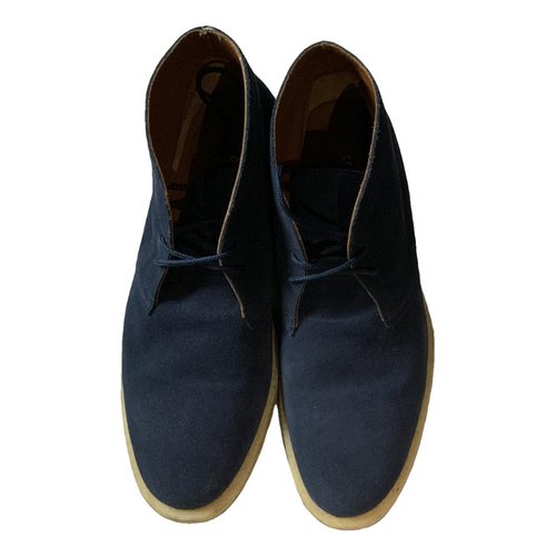Pre-owned Common Projects Leather Boots In Blue
