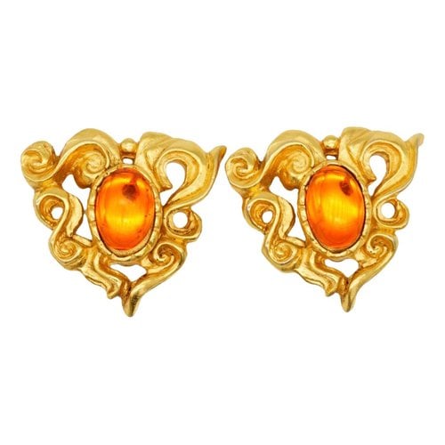 Pre-owned Christian Lacroix Earrings In Orange